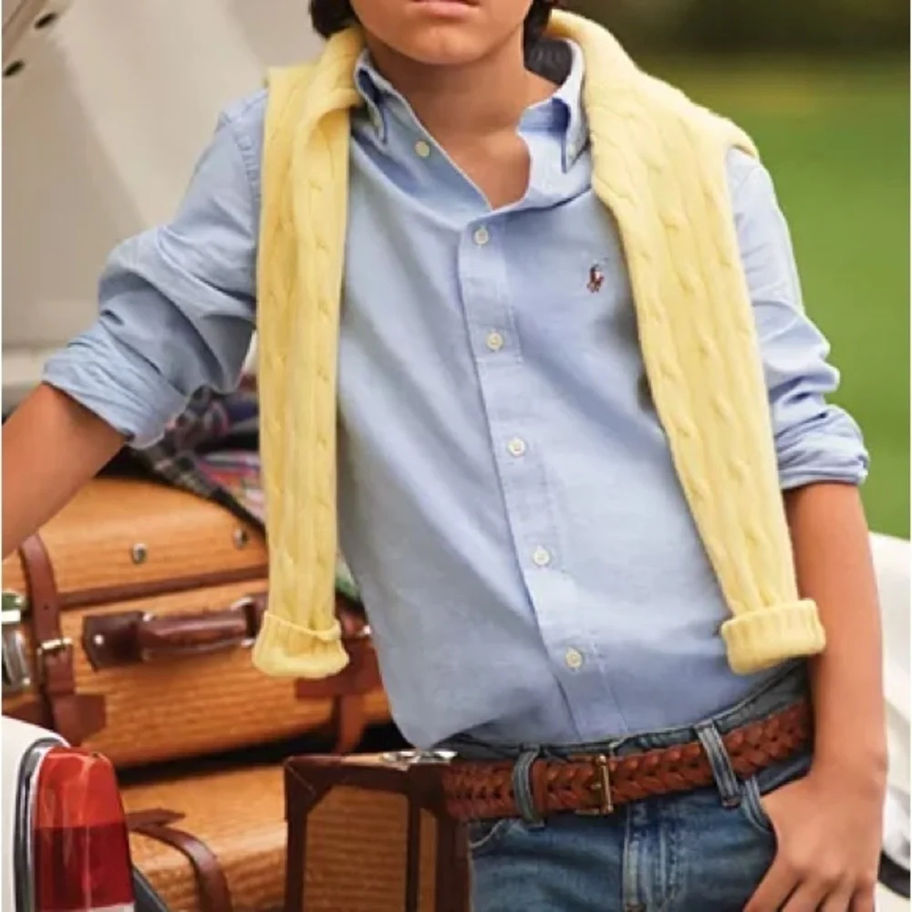 Ralph Lauren Sky Blue Oxford Shirt Kids Size 7